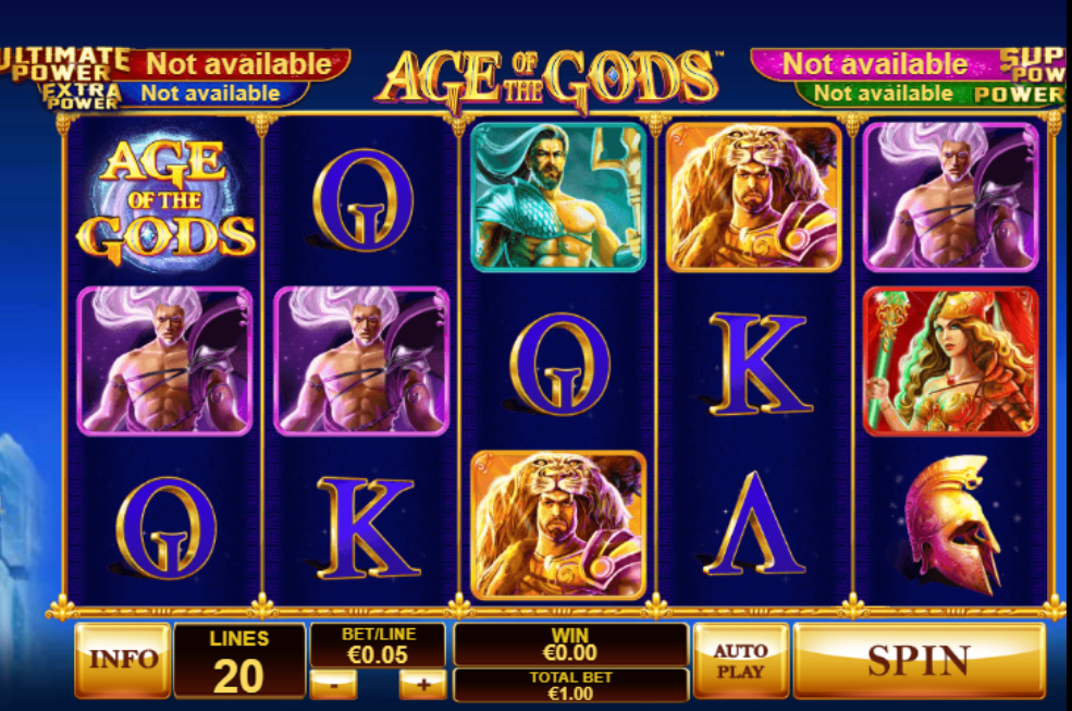 Age of the Gods - tragamonedas - Playtech