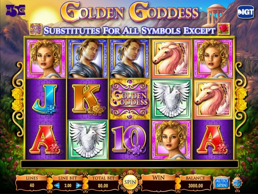 Super Stacks у Golden Goddess на полі 5 × 3.