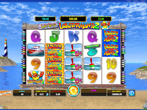 Ігрове поле Lucky Larry's Lobstermania 2 з портовою тематикою.