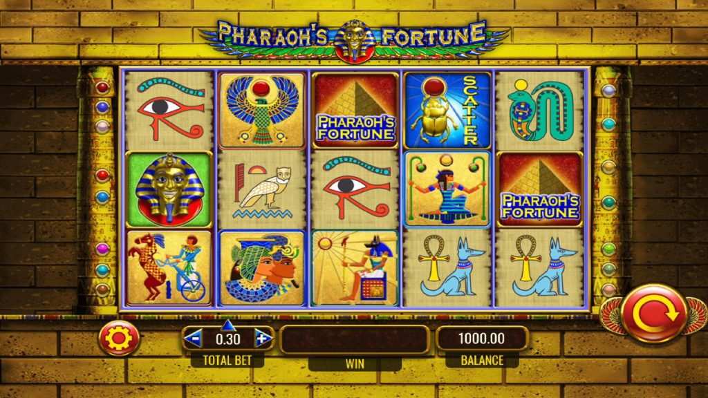 Обкладинка Pharaoh's Fortune з тематикою Стародавнього Єгипту.