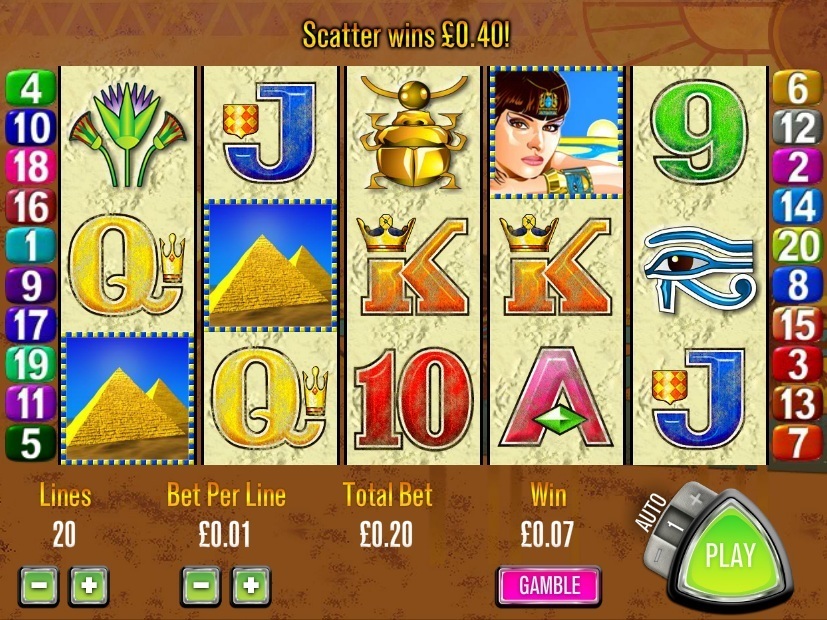 Free Games у Queen of the Nile з множником ×3.
