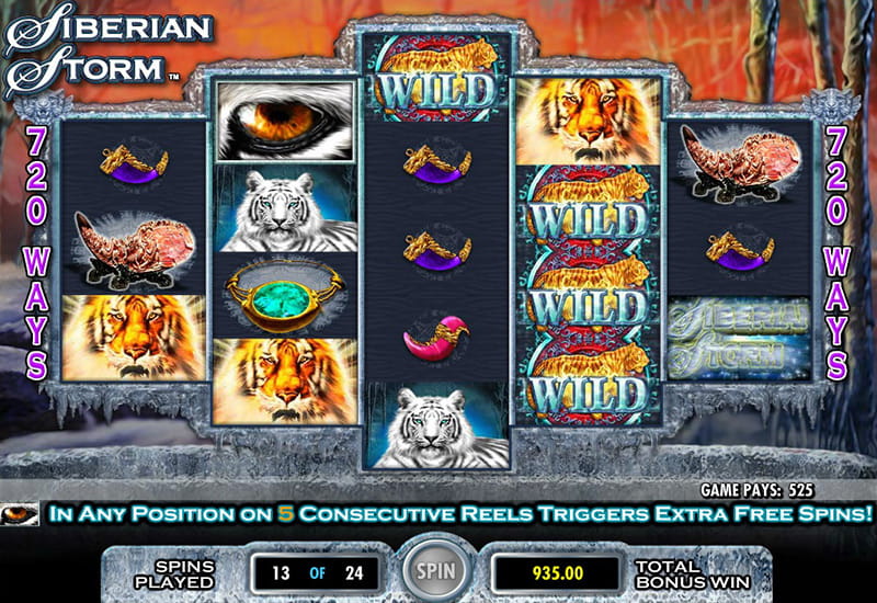 Обкладинка Siberian Storm від IGT із сибірським тигром.