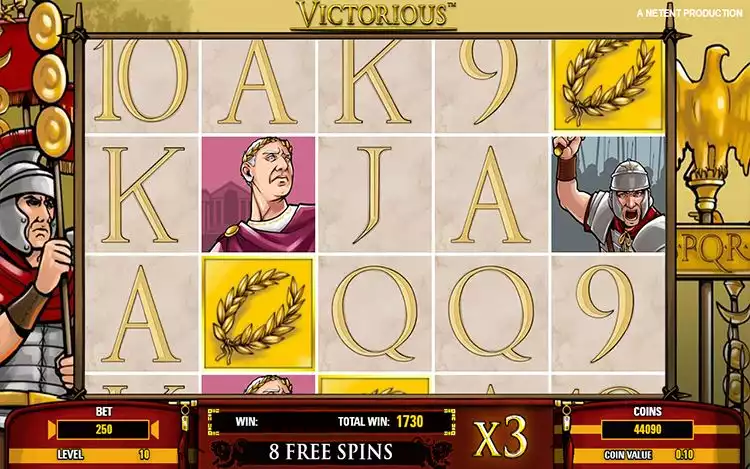Free Spins у Victorious з множником 3× на всі виплати.