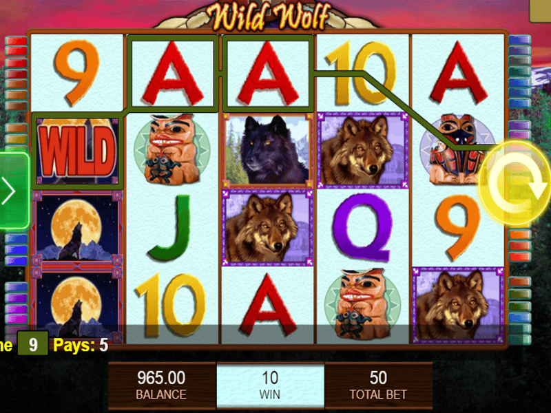 Стекові Wild у слоті Wild Wolf.