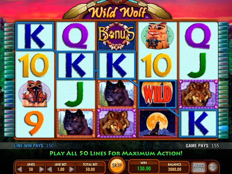 Free Spins у Wild Wolf з посиленими барабанами.