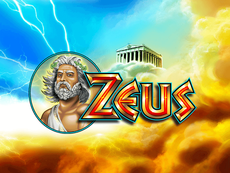 Обкладинка Zeus від WMS із давньогрецькою тематикою, образом Зевса та золотими елементами.