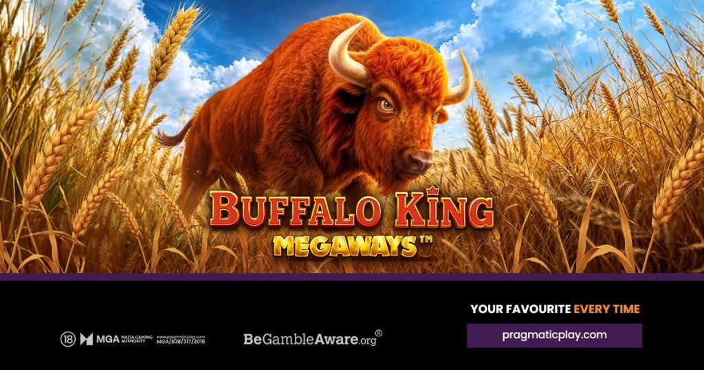 Ігрове поле Buffalo King Megaways від Pragmatic Play з буйволами, вовками та Wild-множниками