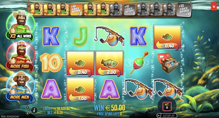 Активовані модифікатори Free Spins Big Bass Trophy Catch у слоті Big Bass Trophy Catch