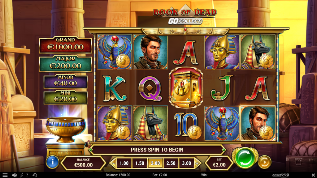 Ігровий екран Book of Dead GO Collect від Play’n GO