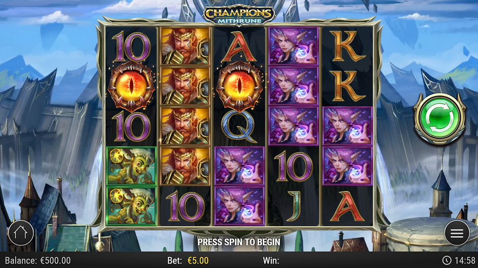 Ігровий екран Champions of Mithrune від Play’n GO