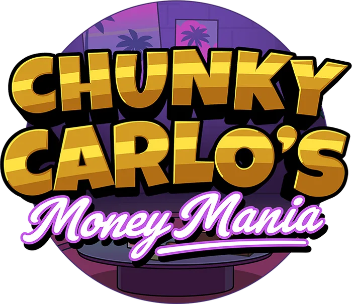 Офіційний логотип Chunky Carlo’s Money Mania на темному тлі