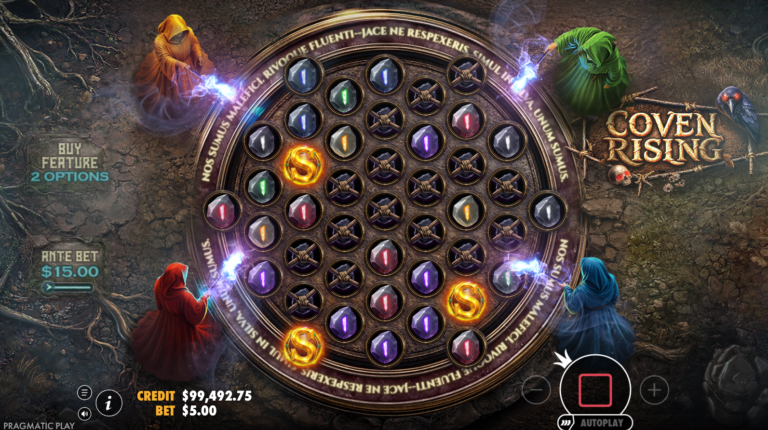 Знімок Coven Rising scatter symbols triggering the Free Spins feature