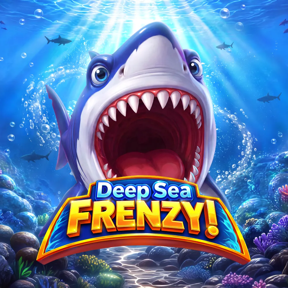 Deep Sea Frenzy: офіційна обкладинка з акулою над назвою