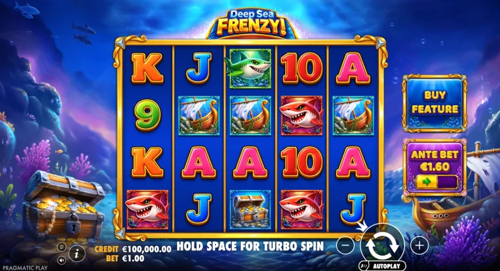Deep Sea Frenzy: п’ять барабанів із акулами та затонулим кораблем