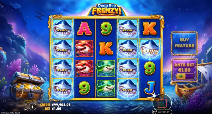 Deep Sea Frenzy: грошові акули Money на перших чотирьох барабанах