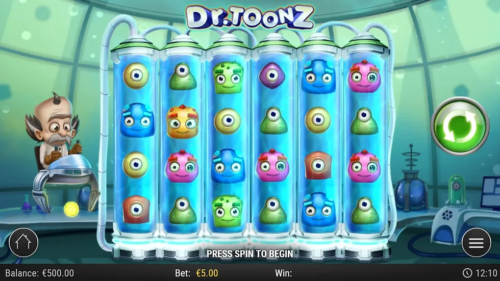 Ігровий екран Dr. Toonz від Play’n GO