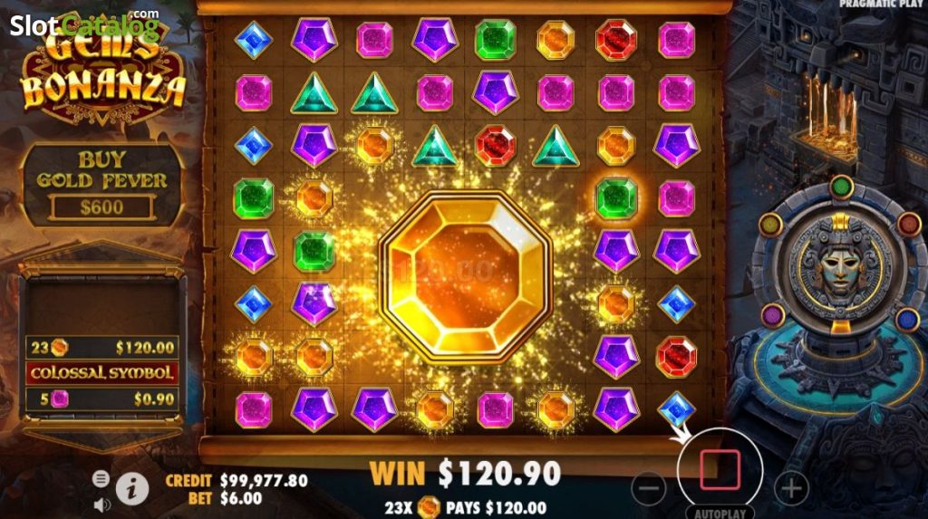 Gems Bonanza: Виграш з величезним символом