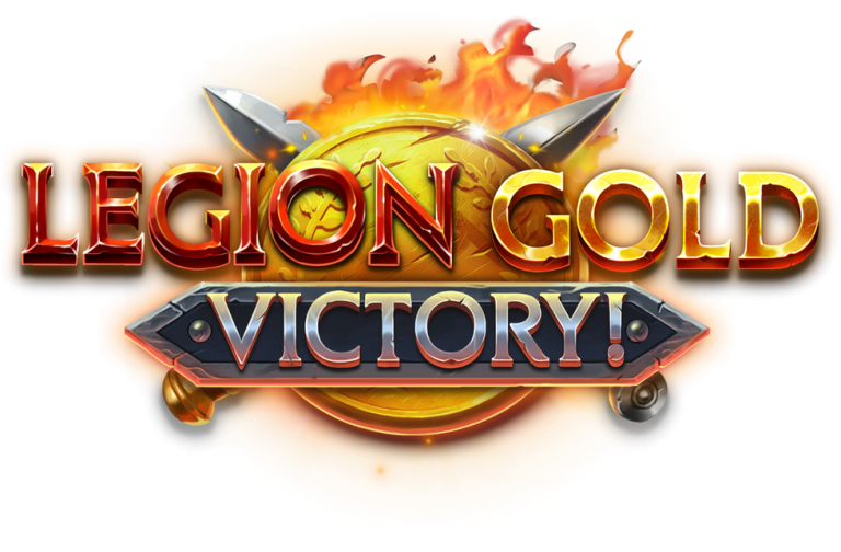 Логотип Legion Gold Victory! із римським щитом і мечами