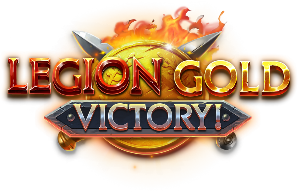 Логотип Legion Gold Victory! із римським щитом і мечами