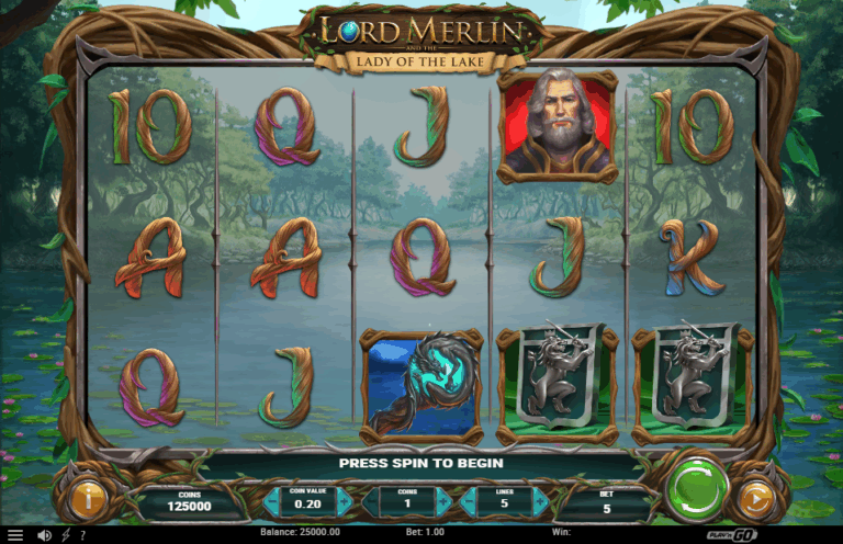 Зображення Lord Merlin and The Lady of The Lake зі сторінки, що описує цю гру