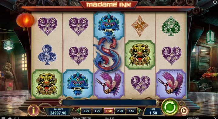Ігровий екран Madame Ink від Play’n GO