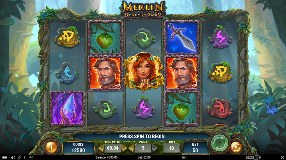 Ігрове поле Merlin Realm of Charm від Play’n GO
