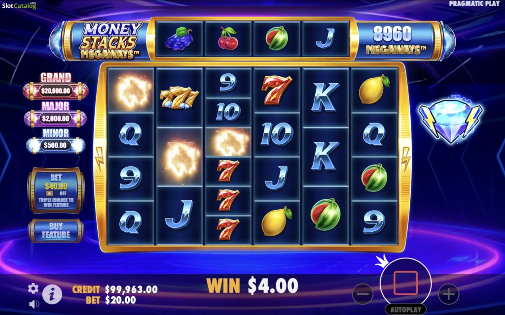Money Stacks Megaways - основна гра з Megaways