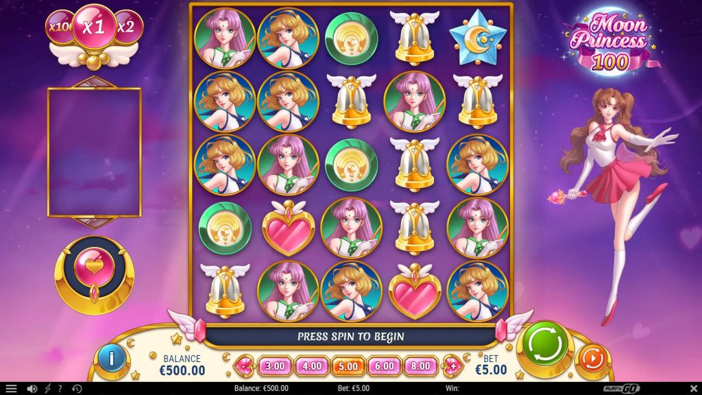 Moon Princess 100: офіційний екран 5 на 5 та Love