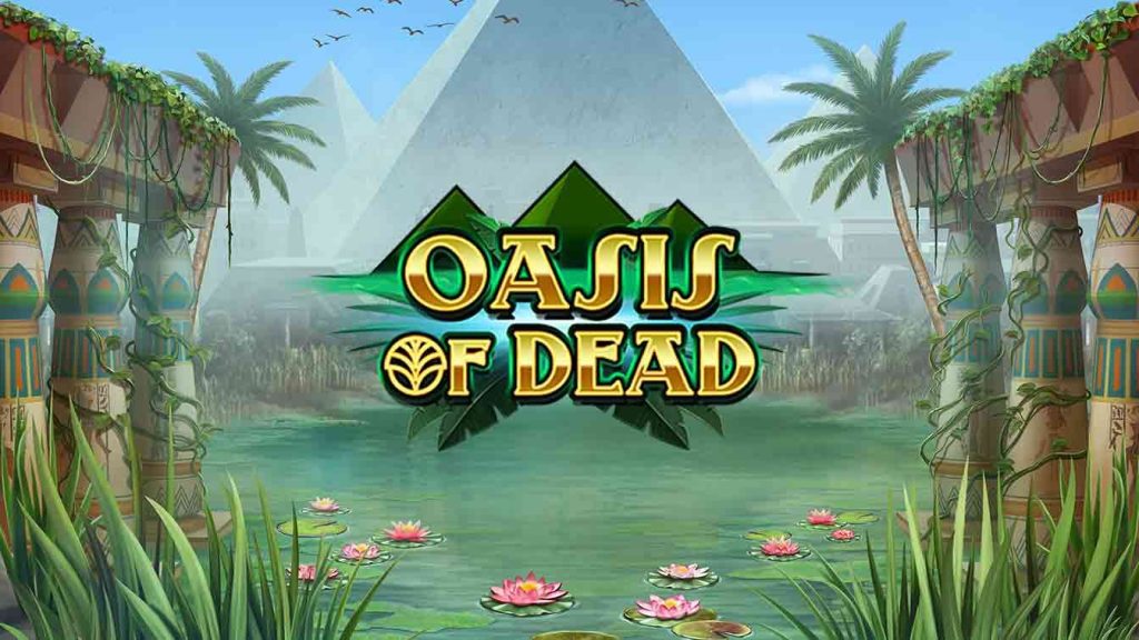 Обкладинка Oasis of Dead з логотипом над єгипетською оазою