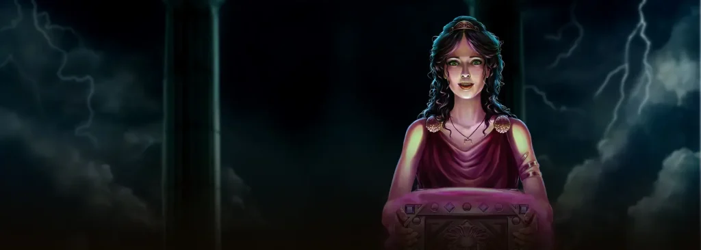 Pandora's Box of Evil slot cover from exact-title page