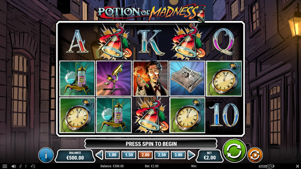 Potion of Madness: справжня ігрова сітка 5 на 3