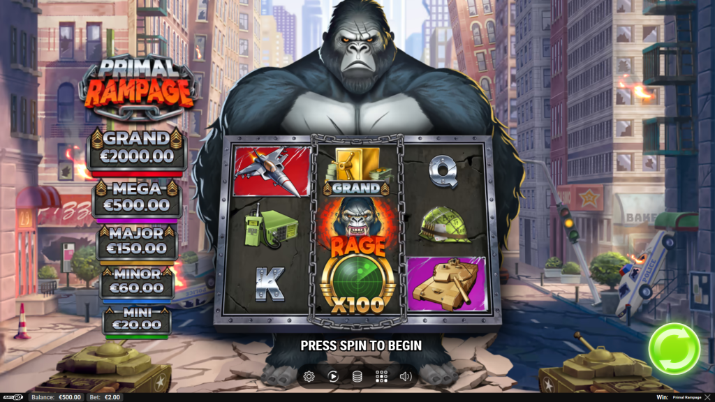 Primal Rampage: три барабани, Rage, сховище та велика горила за полем