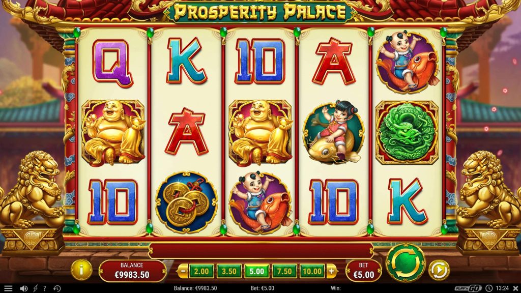 Ігровий екран Prosperity Palace з п’ятьма барабанами