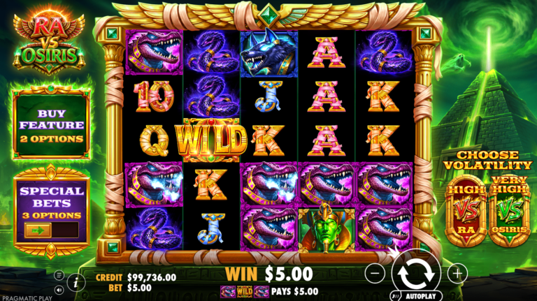 Знімок Ra vs Osiris wild symbols on the reels