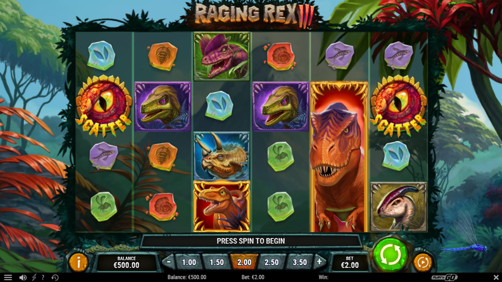 Raging Rex 3: офіційний ігровий екран із динозаврами