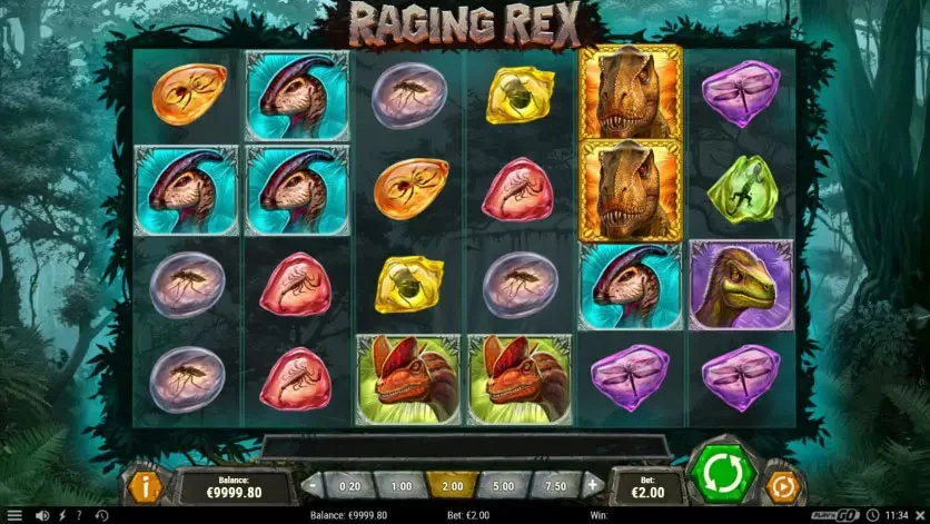 Реальний ігровий екран Raging Rex