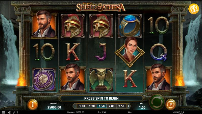 Ігровий екран Rich Wilde and the Shield of Athena від Play’n GO