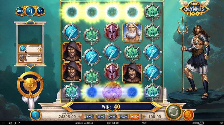 Rise of Olympus 100: виграшна комбінація на полі з Посейдоном