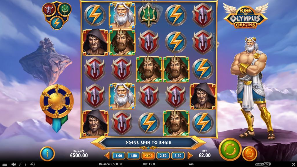 Rise of Olympus Origins: поле 5 на 5 і Зевс праворуч