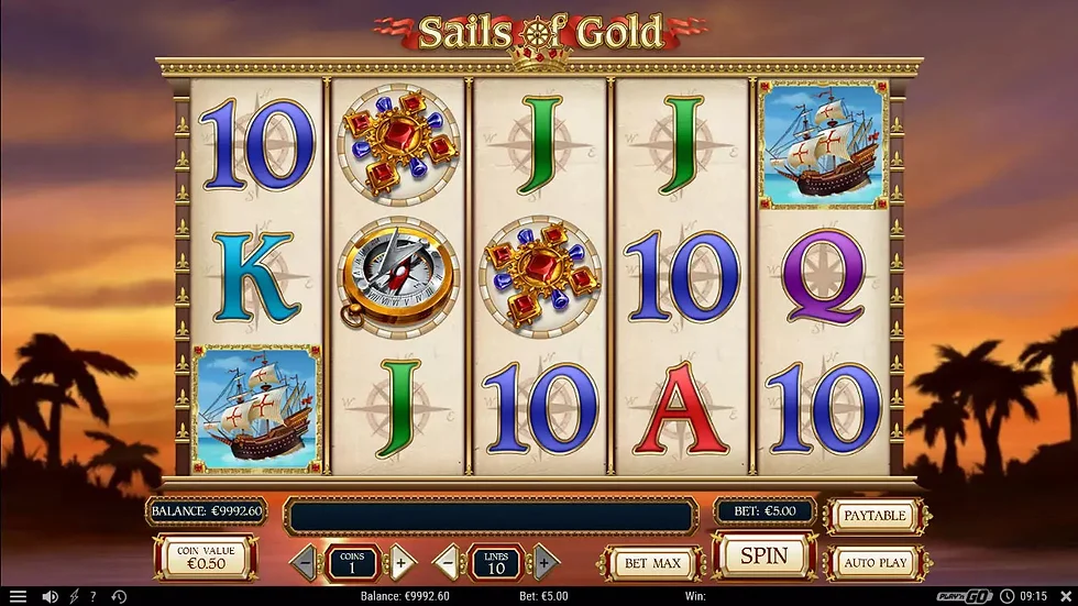 Ігрове поле Sails of Gold від Play’n GO