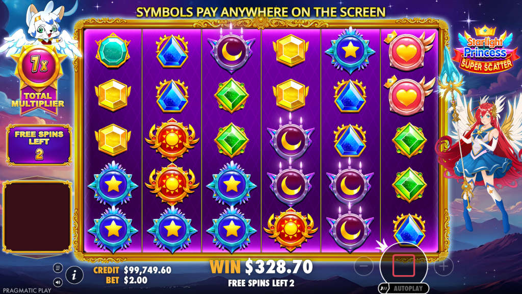 Starlight Princess Super Scatter: бонусні Free Spins з прогресивними множниками