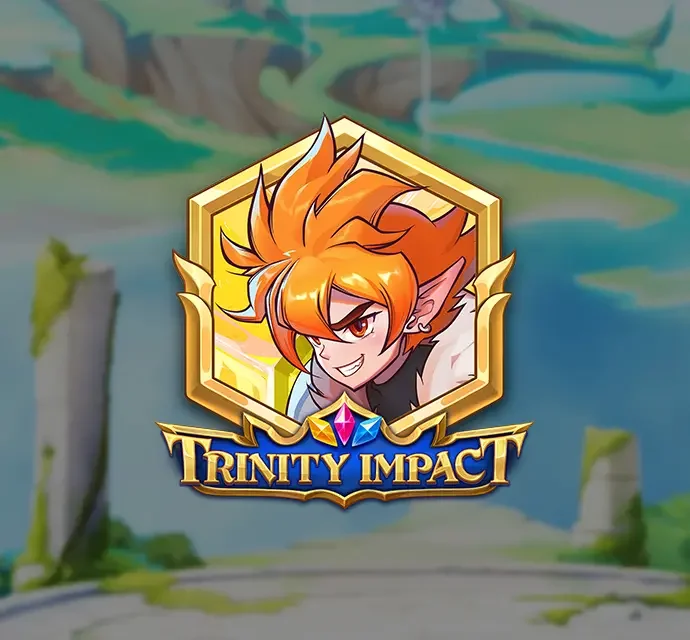 Назва Trinity Impact і персонаж на тлі чарівного світу