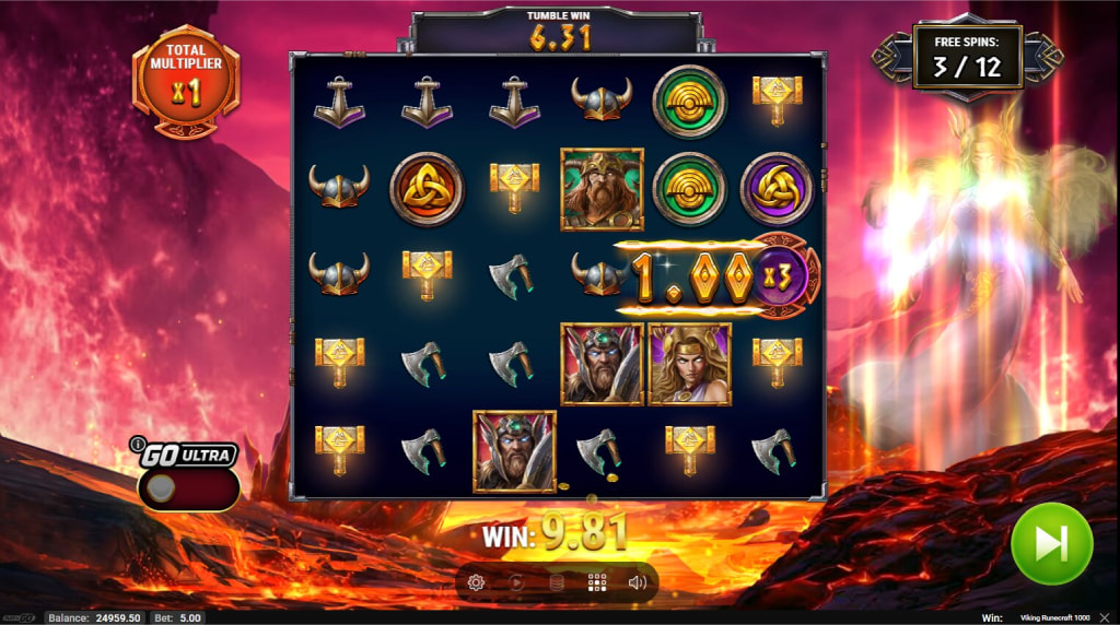 Viking Runecraft 1000 — Free Spins з активним множником і богами